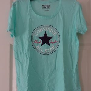 Women's Mint Converse Chuck Taylor Patch T-Shirt